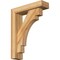 Ekena Millwork Merced Block Rough Sawn Bracket w/ Offset Brace, Western Red Cedar, 4"W x 14"D x 18"H BKT0402X14X18MRC05RWR - alternate 1